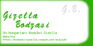 gizella bodzasi business card