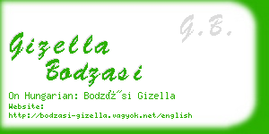 gizella bodzasi business card